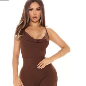 Just Another Day Jumpsuit - Brown